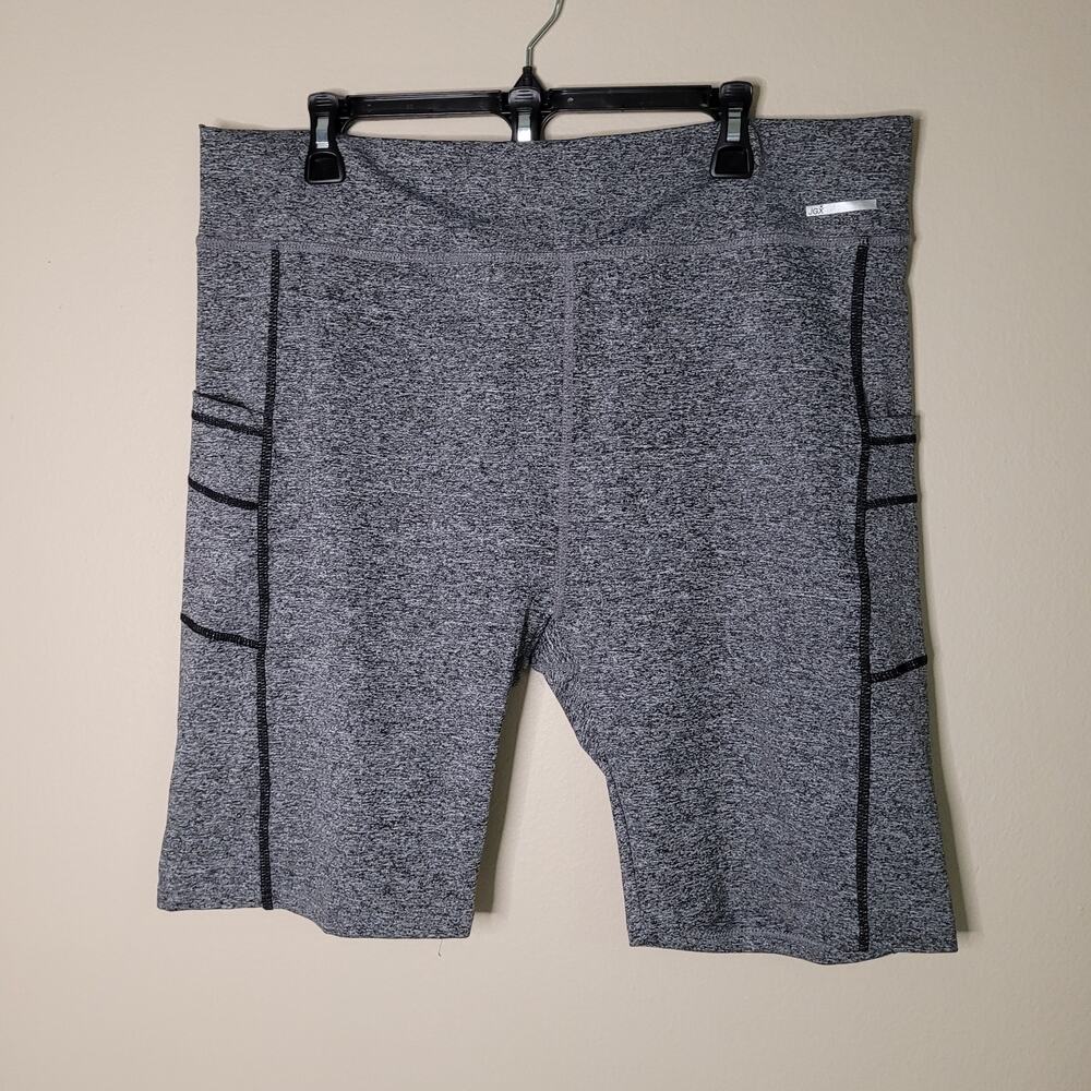 JGX Plus Size 3X Spandex Shorts - Gray & Black Activewear